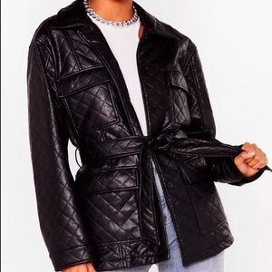 Nasty Gal Black Faux Leather Jacket